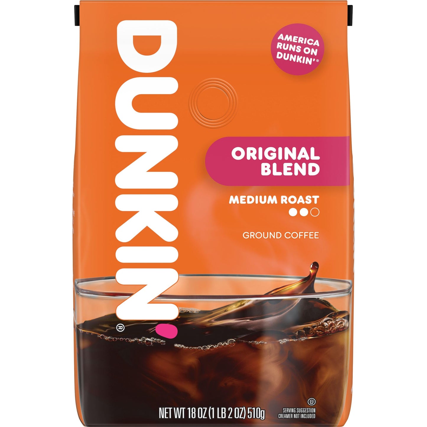 Dunkin’ Original Blend Medium Roast Ground Coffee, 30 Oz. Canister
