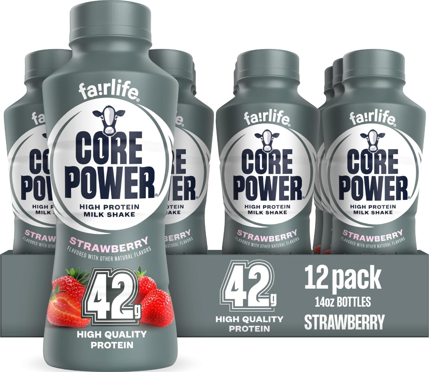 Core Power Fairlife Elite 42g High Protein Milk Shakes For kosher diet, Ready to Drink for Workout Recovery, Chocolate, 14 Fl Oz (Pack of 12), Liquid, Bottle