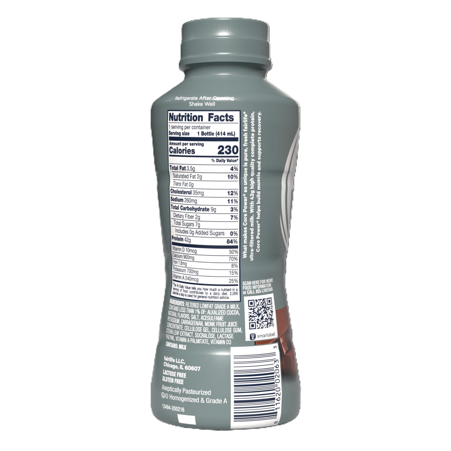 Core Power Fairlife Elite 42g High Protein Milk Shakes For kosher diet, Ready to Drink for Workout Recovery, Chocolate, 14 Fl Oz (Pack of 12), Liquid, Bottle